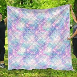 Galaxy Mermaid Scales Cl17100285Mdq Quilt Blanket and Home Decor