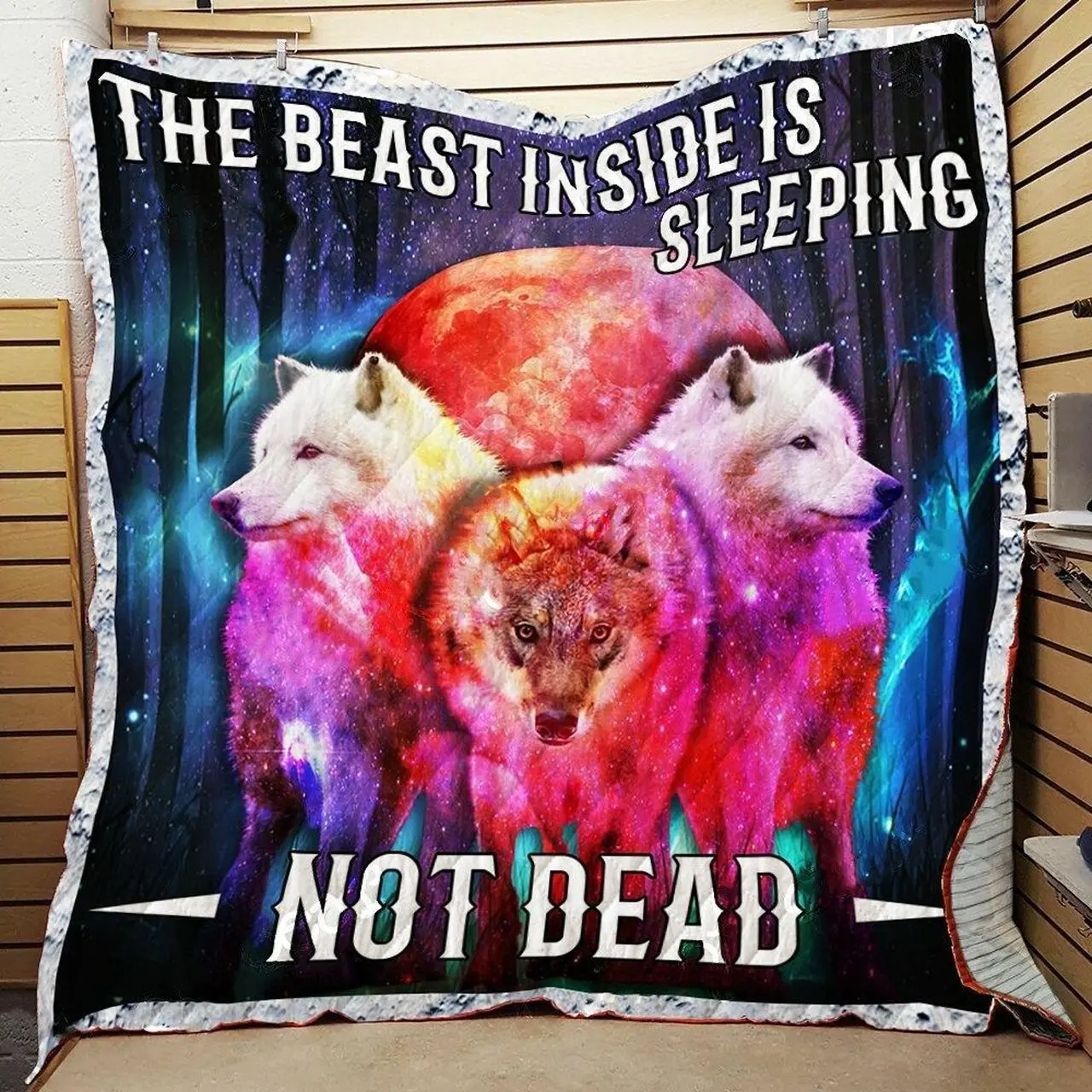 Galaxy Wolves Quilt Blanket ABC07114076 and Home Decor