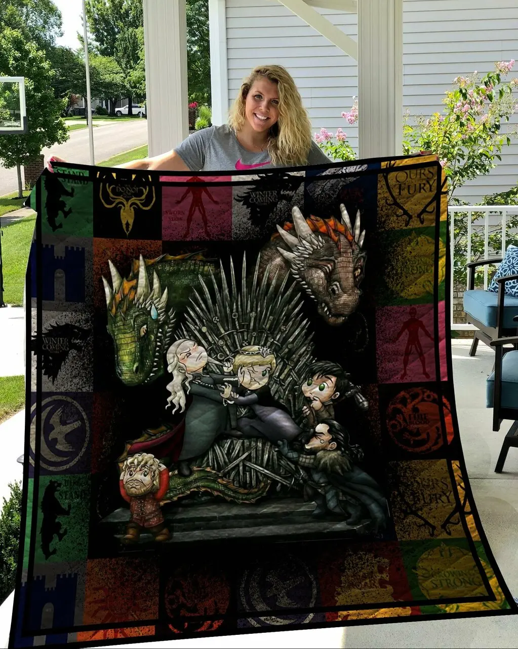 Game Of Thrones Fight Thrones Quilt and Home Decor