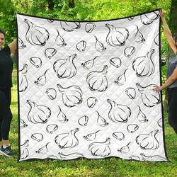 Garlic Pattern Black White DHCDHC DT1910 Quilt Blanket and Home Decor