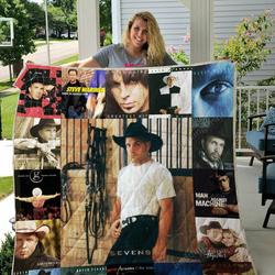 Garth Brooks Quilt Blanket For Fans Ver 17 and Home Decor