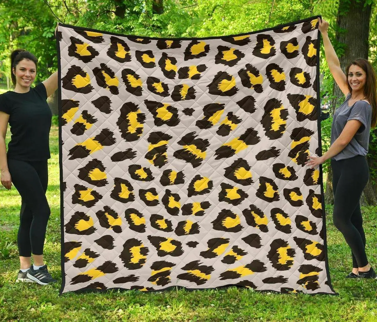 Gary Leopard Print Pattern DHCDHC DT1910 Quilt Blanket and Home Decor