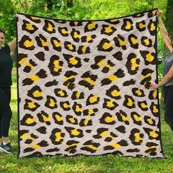 Gary Leopard Print Pattern DHCDHC DT1910 Quilt Blanket and Home Decor