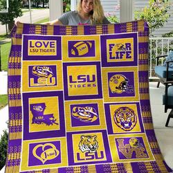 Geaux Tigers Quilt Blanket Th1507 and Home Decor