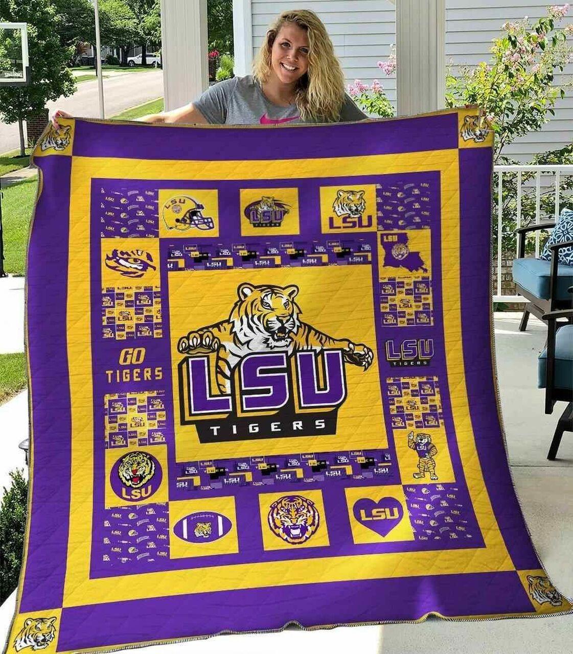 Geaux Tigers Ver1 Blanket Th1507 Quilt and Home Decor