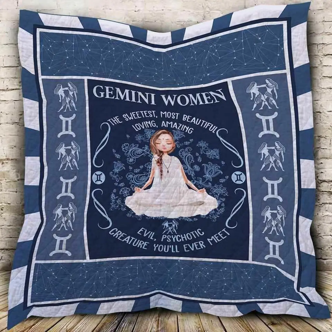 Gemini Horoscope Blanket Th0607 Quilt and Home Decor