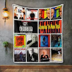 George Carlin Album Covers Quilt Blanket and Home Decor