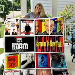 George Carlin Quilt Blanket and Home Decor