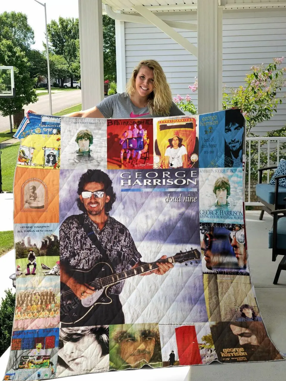 George Harrison Albums Quilt Blanket For Fans Ver 17 and Home Decor