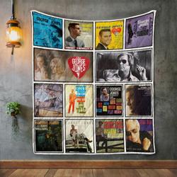George Jones Album Covers Quilt Blanket and Home Decor