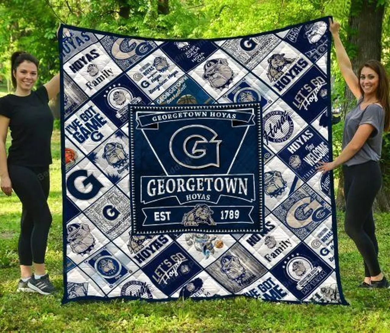 Georgetown Hoyas Quilt Blanket and Home Decor