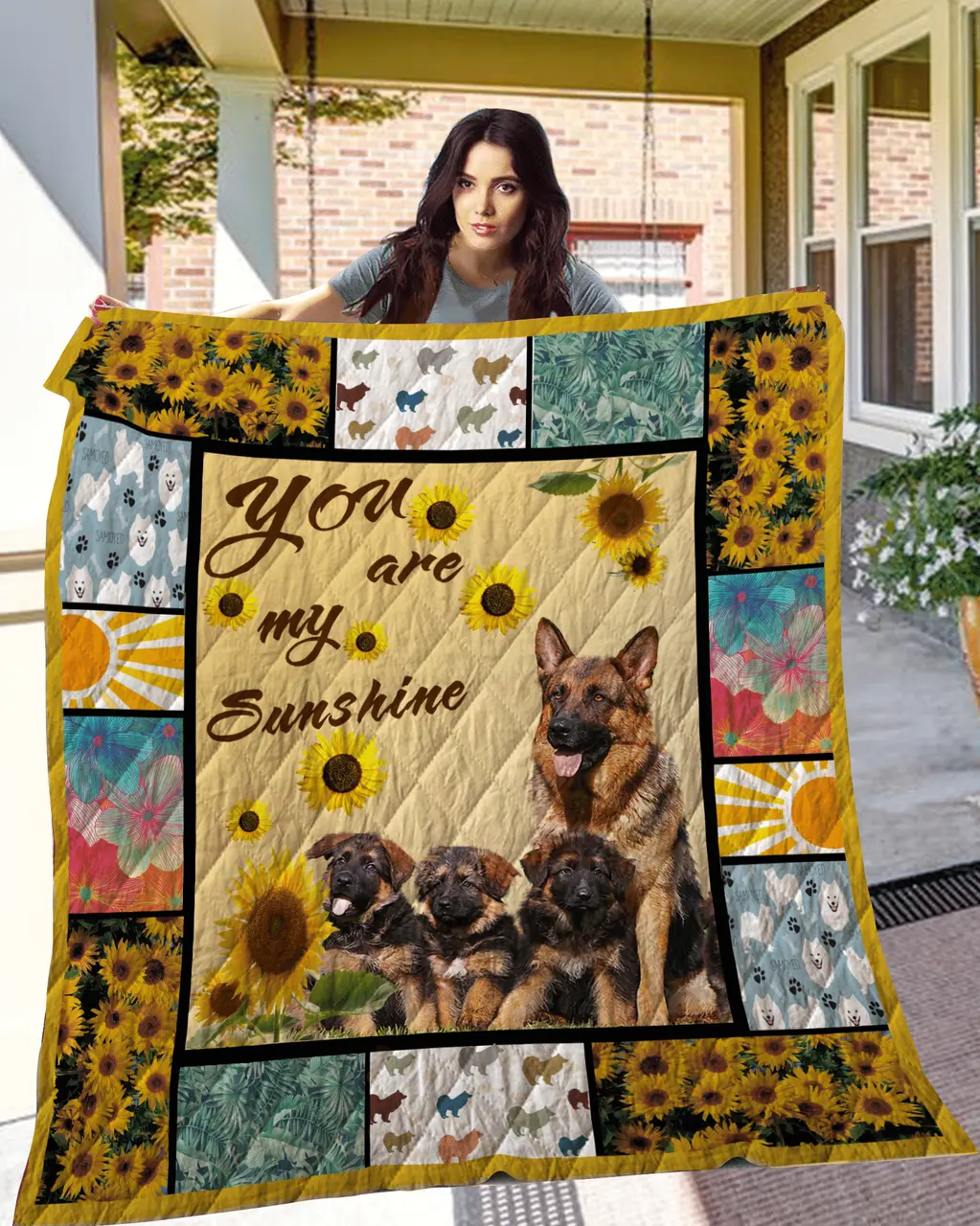 German Shepherd 3D Customized Quilt Blanket 1370 and Home Decor