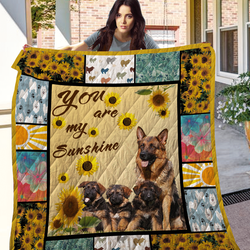 German Shepherd 3D Customized Quilt Blanket 1370 and Home Decor