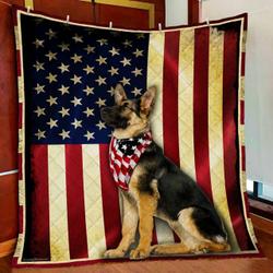 German Shepherd American Quilt Blanket and Home Decor