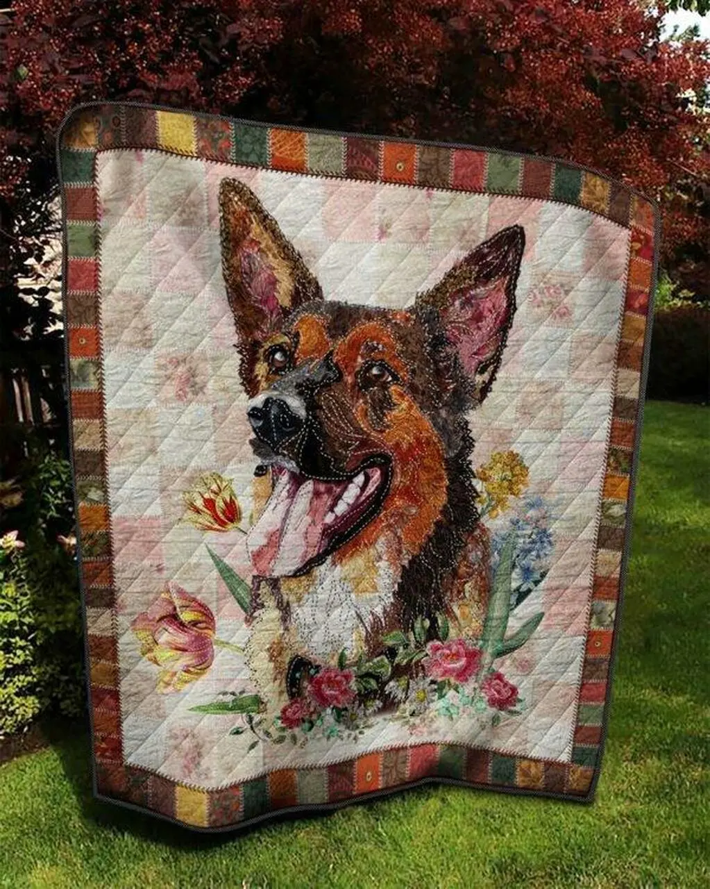 German Shepherd Dog Tnt1204 12 Quilt Blanket Quilt and Home Decor