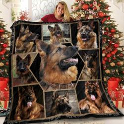 German Shepherd Hexa Vintage Quilt Blanket ABC06011205 and Home Decor