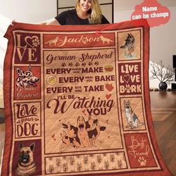 German Shepherd Personalized Quilt Blanket Hhh110615Na and Home Decor