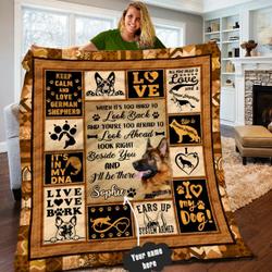 German Shepherd Personalized Quilt Blanket Lml190683Dt and Home Decor