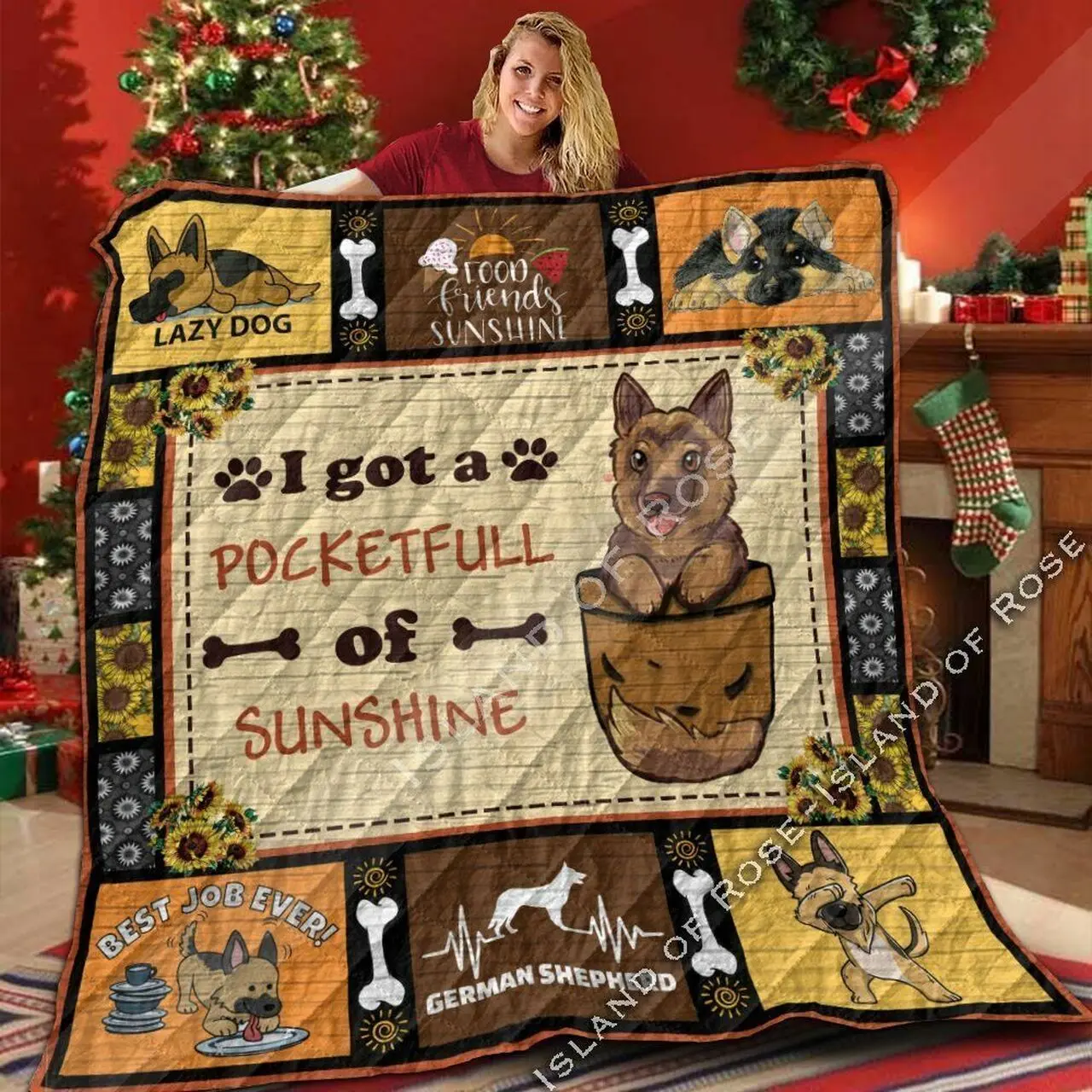 German Shepherd Pocketfull Quilt Blanket ABC06011209 and Home Decor