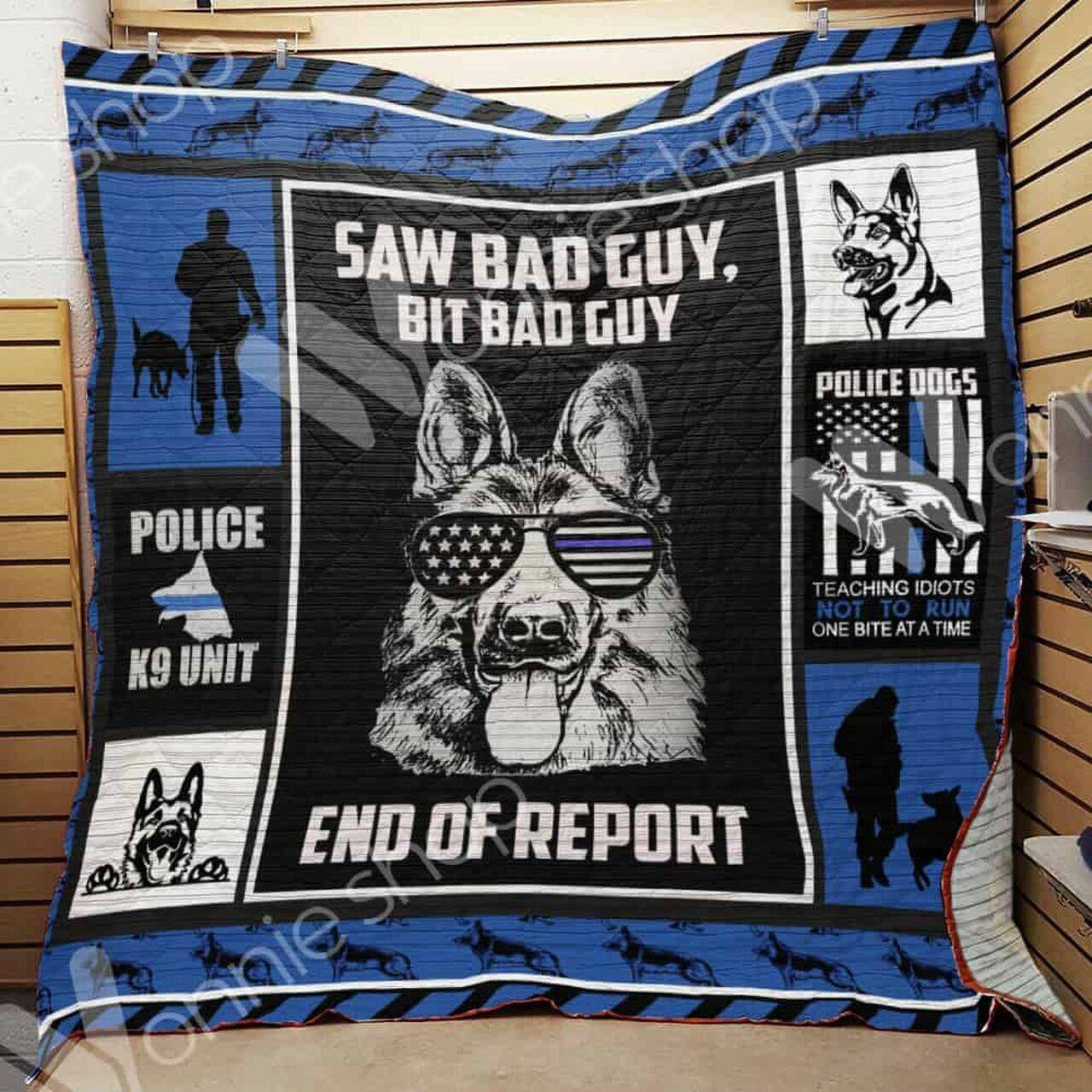 German Shepherd Police Clh091065Q Quilt Blanket and Home Decor