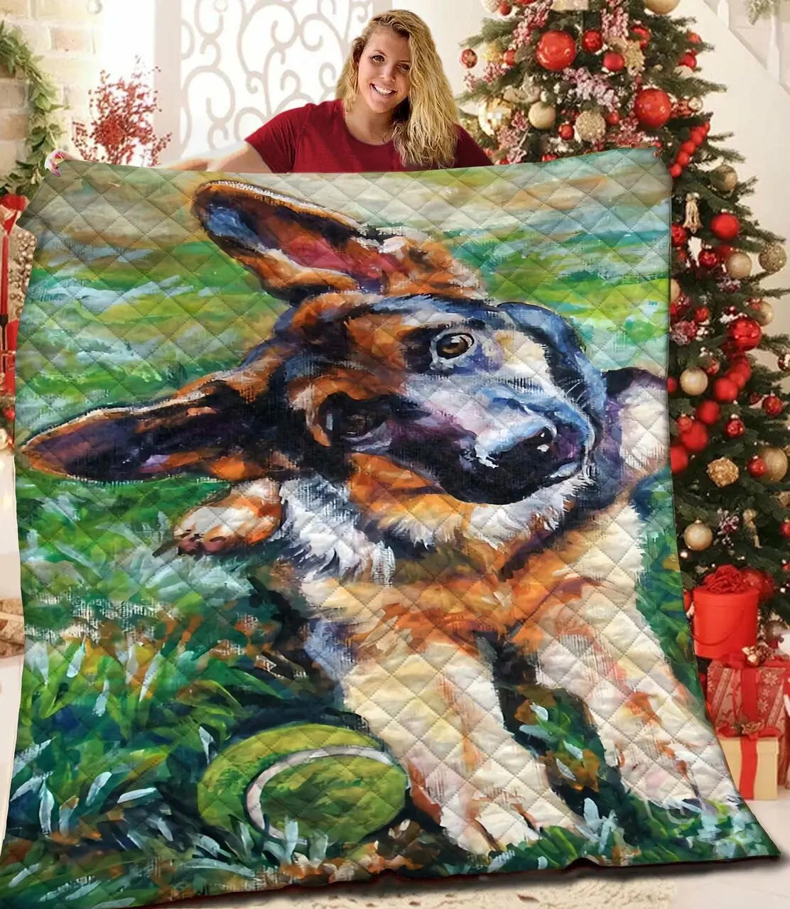 German Shepherd Quilt Ifv and Home Decor