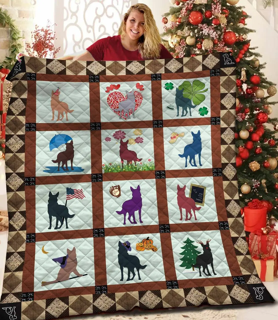 German Shepherd Quilt Ilu and Home Decor