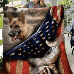 German Shepherd Ta 03012011 Love My BHDE28 3D Customized Quilt Hip and Home Decor