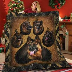 German Shepherds Cute Dog Quilt Blanket ABC06011198 and Home Decor