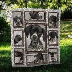 German Shorthaired Pointer Frame Cl09100106Mdq Quilt Blanket and Home Decor