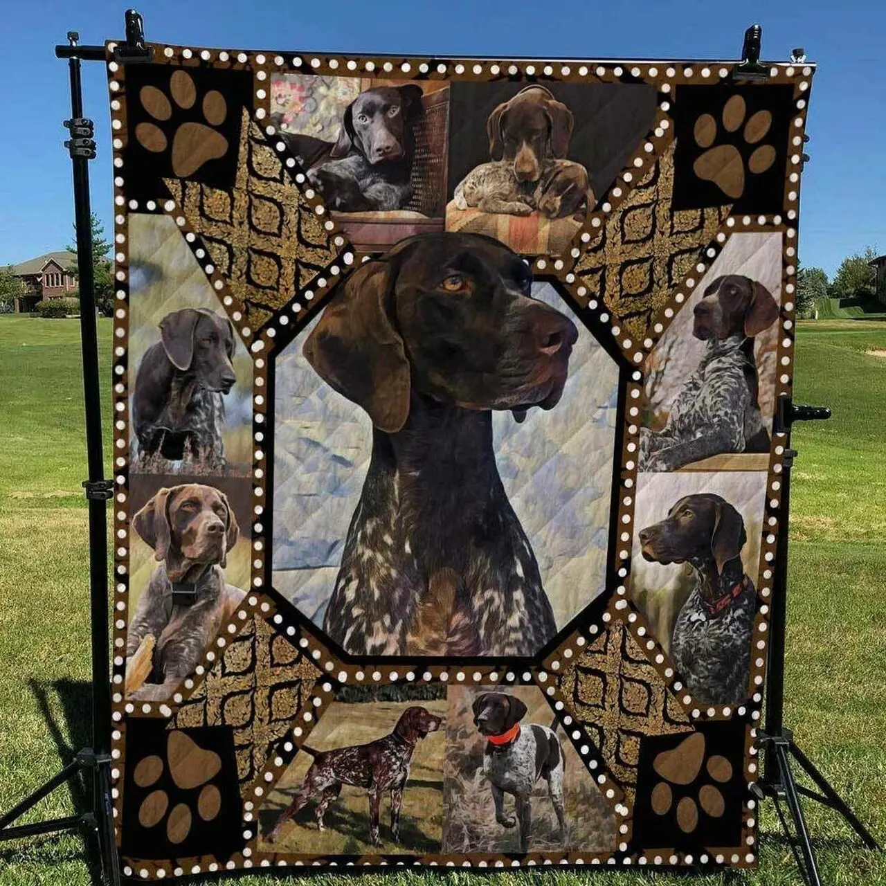German Shorthaired Pointer Mystery Cl09100107Mdq Quilt Blanket and Home Decor