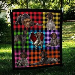 German Shorthaired Pointer Plaid Cl10100128Mdq Quilt Blanket and Home Decor