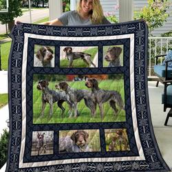 German Wirehaired Pointer Cl08110228Mdq Quilt Blanket and Home Decor