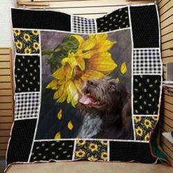 German Wirehaired Pointer Quilt Blanket Luk377 Dhc0301634Dd and Home Decor