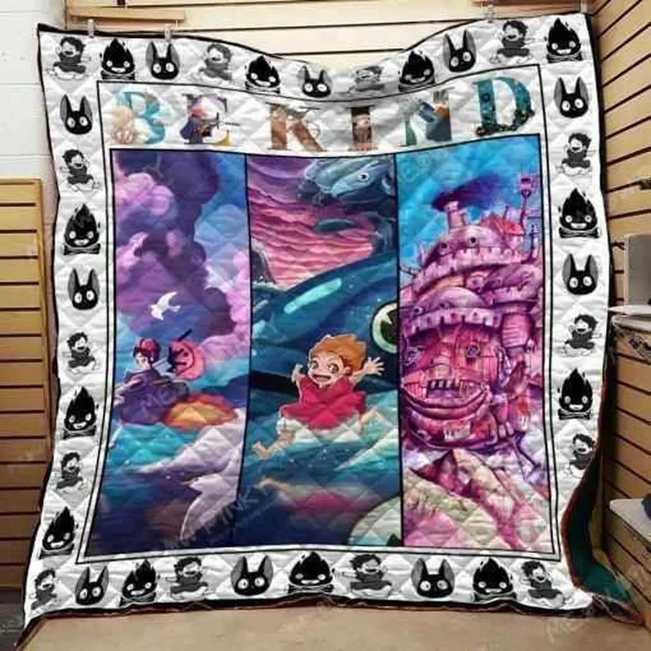 Ghibli Be Kind Blanket Th0907 Quilt and Home Decor
