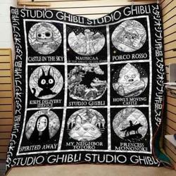 Ghibli Drawing Blanket Th0907 Quilt and Home Decor