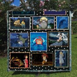 Ghibli Movies Night Quilt and Home Decor