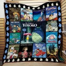 Ghibli Poster Blanket Th0907 Quilt and Home Decor