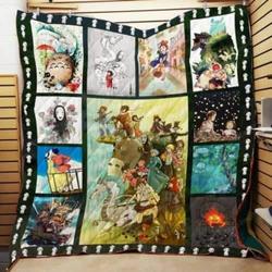 Ghibli Soul Quilt Blanket and Home Decor