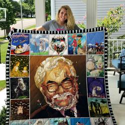 Ghibli Top 10 Best Movies Ever Poster Quilt Blanket and Home Decor