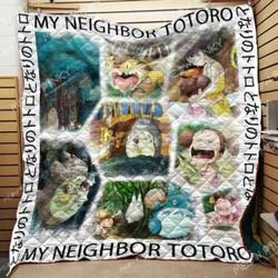 Ghibli Totoro Watercolor Blanket Th0907 Quilt and Home Decor