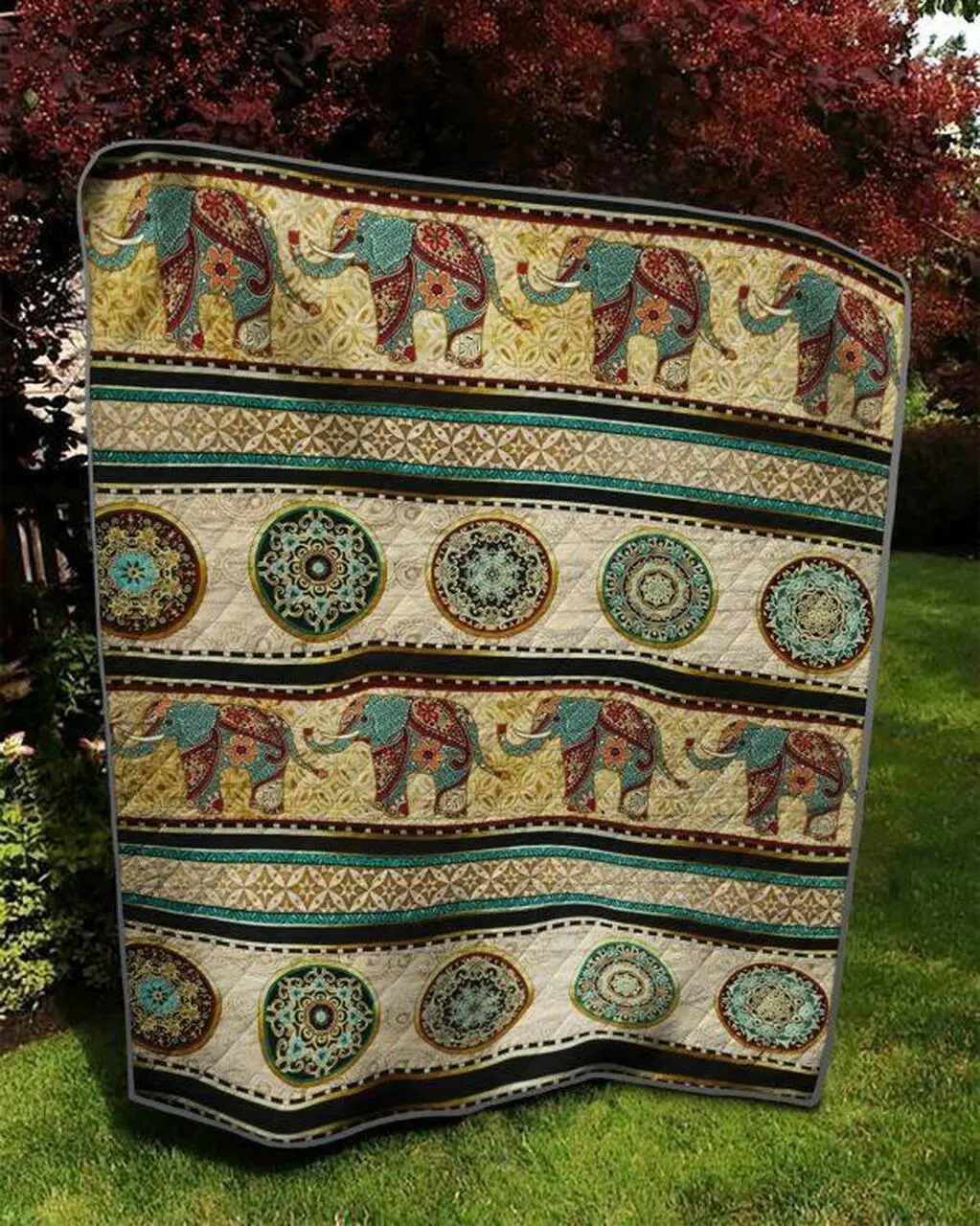 Ghost Elephant Quilt Blanket Quilt and Home Decor