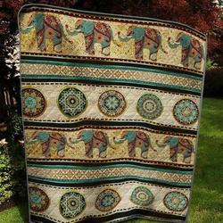 Ghost Elephant Quilt Blanket  Quilt and Home Decor