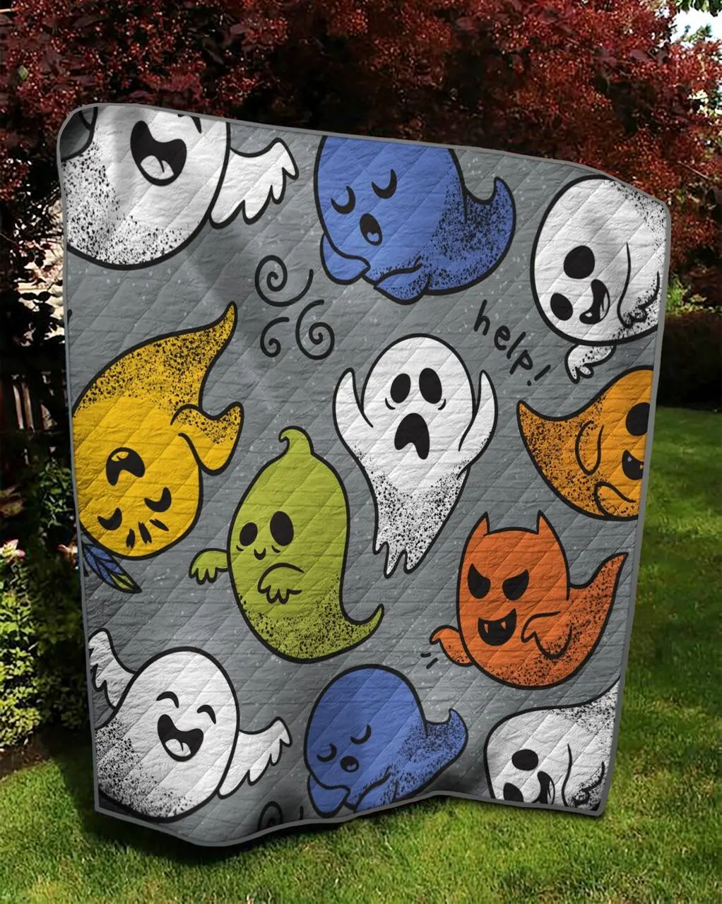 Ghost Quilt Blanket and Home Decor