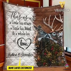 Gift for Deer Lovers This Is Us Out Door Love Sherpa and Quilt Blanket LN and Home Decor
