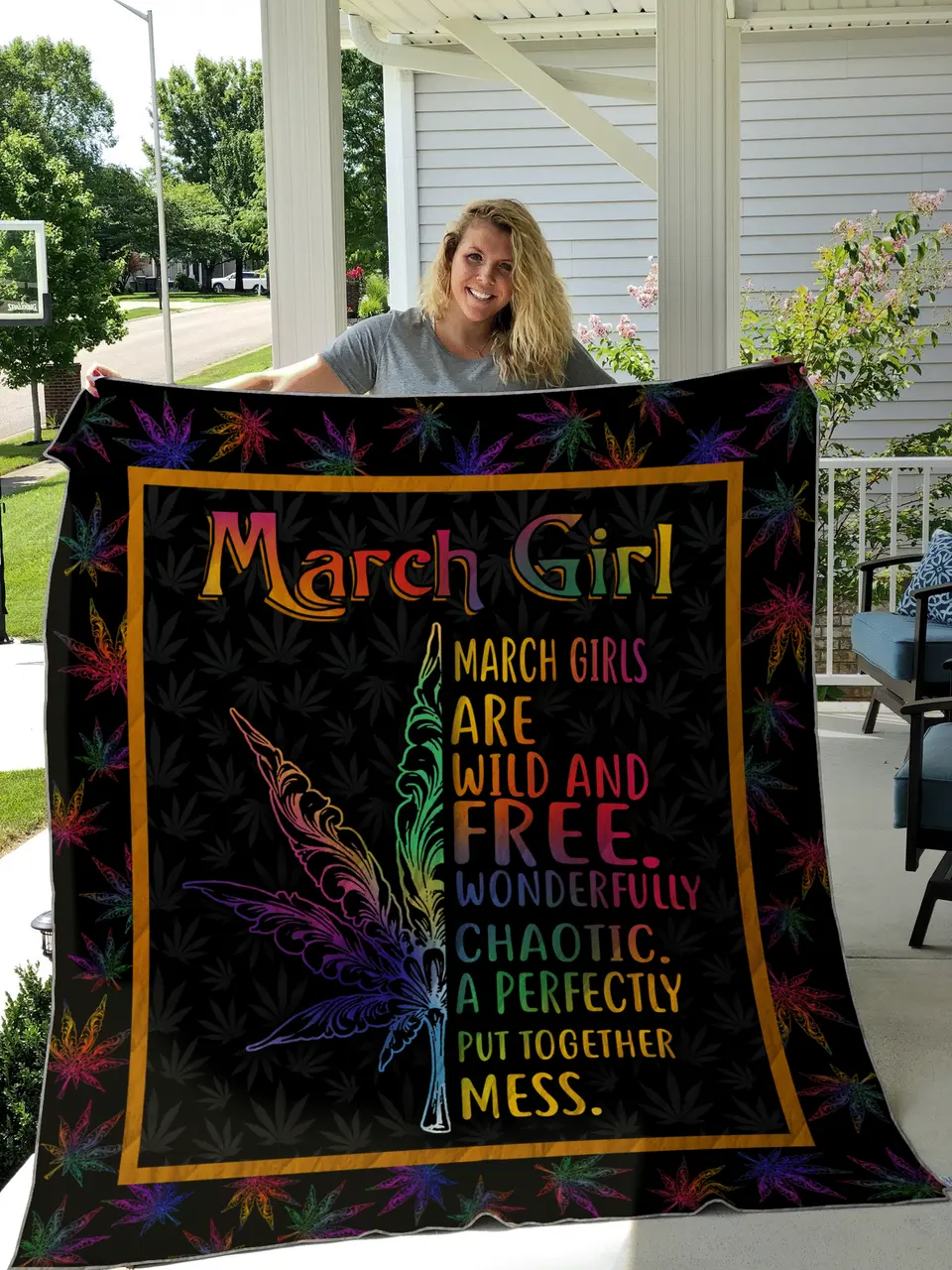 Gift For March Girls Quilt Ard Fuct3009 and Home Decor