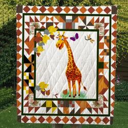 Giraffe Cl14100223Mdq Quilt Blanket and Home Decor
