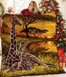 Giraffe Quilt Hlq and Home Decor