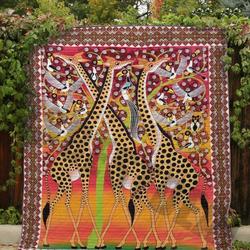 Giraffe We Are Giraffe Wbm Awesome Quilt Mxl and Home Decor