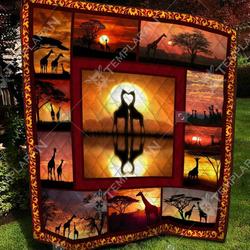 Giraffes Blanket 3D Printing Ntt-Qvk07  Quilt and Home Decor