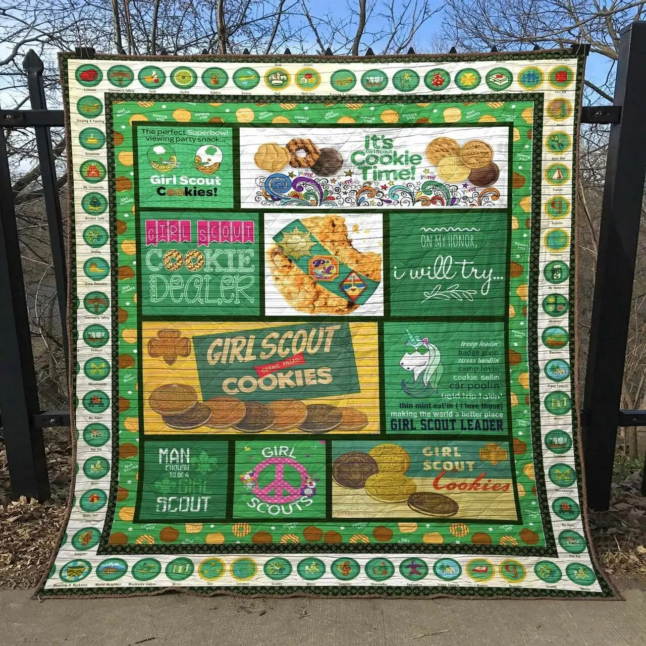 Girl Scout Cookie Pkt240615 Quilt Blanket and Home Decor